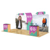 Image of 10x20 Trade Show Booth with Curved Media Wall