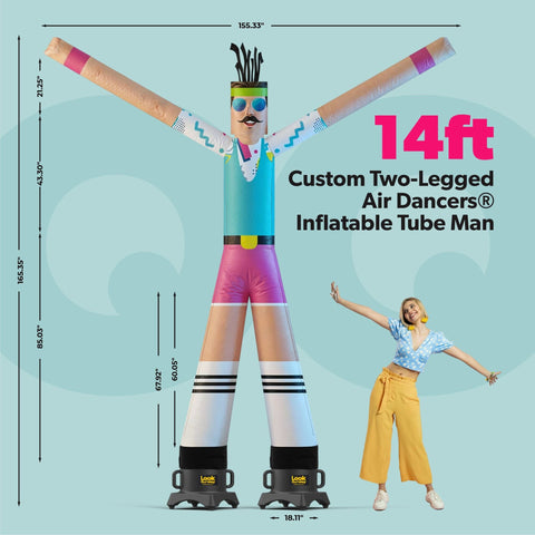Custom Two Legged Air Dancers® Inflatable Tube Man