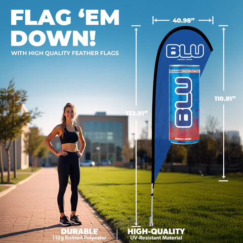 Custom 3D Laser Cut Teardrop Banner Flag