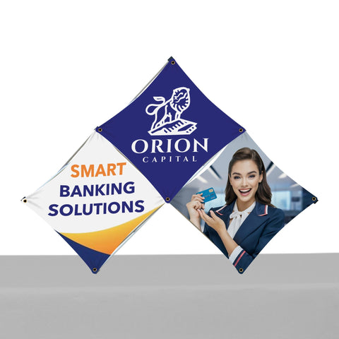 Custom Table Top Pop-Up Display - (3 Panel Pyramid)