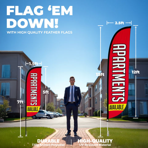 Apartments Available Feather Flag
