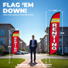 Image of Now Renting Feather Flag