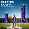 Image of Smoke Shop Feather Flag Blue