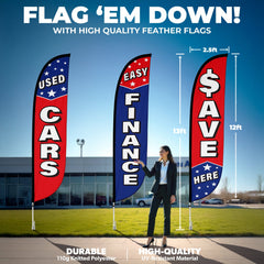 Auto Sales Feather Flag Bundle