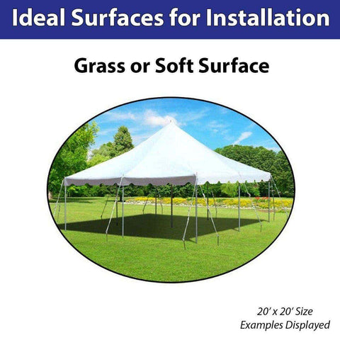 50' x 100' Premium Sectional Canopy Pole Party Tent - White