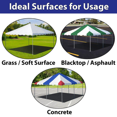 40' x 40' Premium Single Tube West Coast Frame Party Tent, Sectional - Clear