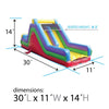 Image of Save on Commercial 30' Retro Rainbow Inflatable Rock Climb Slide with Blower