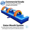 Image of 30' Blue Marble Inflatable Splash and Ride Waterslide with Blower