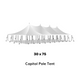 30x75 White Pole Party Tent for Sale