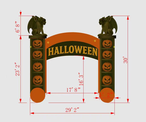 30' Halloween Arch AD9540