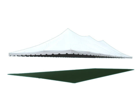 40' x 100' Premium Pole Party Tent Sectional Top - White