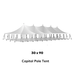 30x90 White Pole Party Tent for Sale