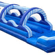 35' Blue Marble Dual Lane Inflatable Splash and Ride Waterslide with Blower