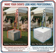 3500 lb Stacked Tent Ballast Vinyl Block Cover - 41