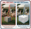 Image of 3500 lb Stacked Tent Ballast Vinyl Block Cover - 41" x 41" x 30.5", White