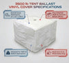 Image of 3500 lb Stacked Tent Ballast Vinyl Block Cover - 41" x 41" x 30.5", White