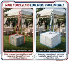350 lb Tent Ballast Vinyl Block Cover - 21