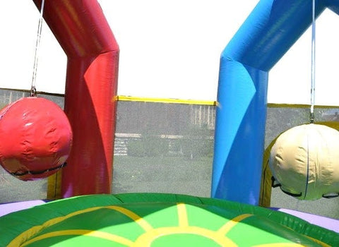 Retro Inflatable Wrecking Ball Game with Blower and Accessories