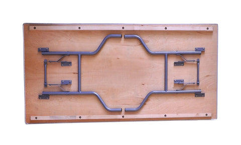 72" Rectangle Wood Folding Banquet Table