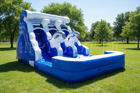 Oceana 15 Foot Double Lane Water Slide | Commercial Inflatable Water Slide - WS4180