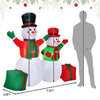 Image of 6 Feet Inflatable Christmas Snowman with LED Lights Blow Up Outdoor Yard Decoration by Costway