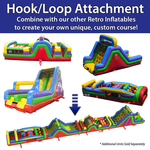 11'H Retro Inflatable Obstacle Course with Blower