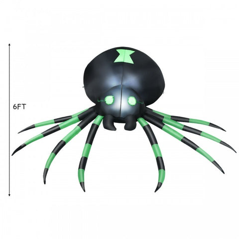 6FT Halloween Inflatable Blow-Up Spider by Costway