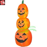 7' Gemmy Airblown Inflatable Halloween Pumpkin Stack