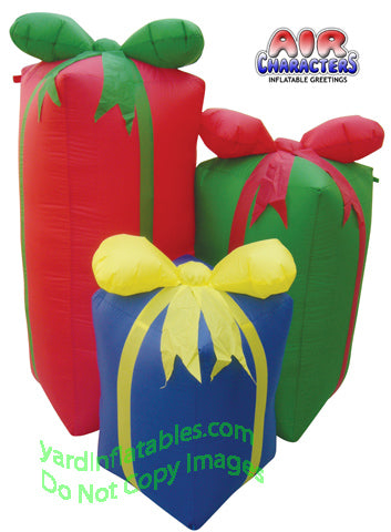 4 1/2' Air Blown Inflatable 3 Christmas Presents