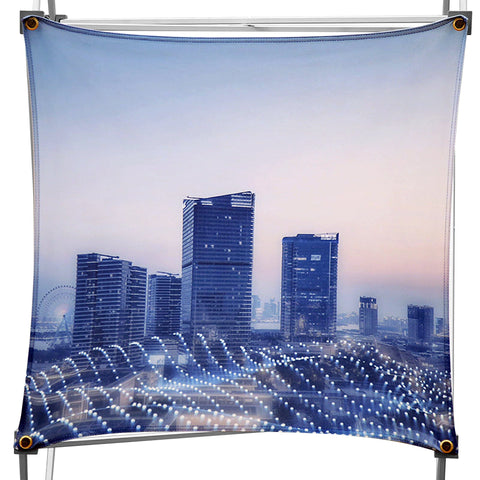 Custom GeoMetrix Pop-Up Trade Show Booth Display - (3x3 - 7 Panel)