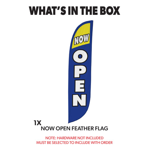 Now Open Feather Flag