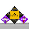 Image of Custom Table Top Pop-Up Display - (4 Panel Pyramid)