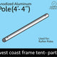 4' 4" Pipe for West Coast Frame Tent, Single Tube