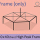 40' Hexagon High Peak Canopy Tent Frame Only