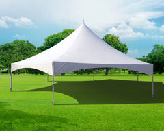 40' Hexagon Premium High Peak Frame Party Tent, White