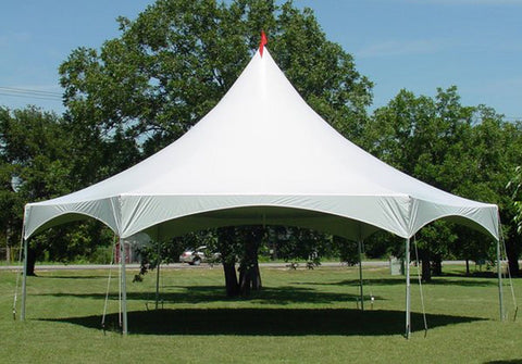 40' Hexagon Premium High Peak Frame Party Tent, White