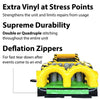 Image of Front view of 40' Venom inflatable obstacle course rental highlighting durable stitching and deflation zippers