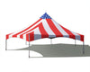 Image of 40' Premium Hexagon High Peak Frame Party Tent, Red White and Blue