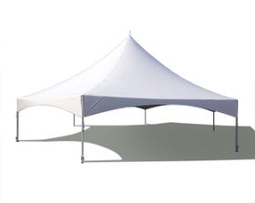 40' Hexagon Premium High Peak Frame Party Tent, White