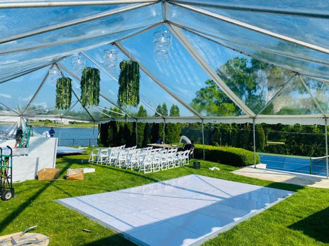 40' x 20' Single Tube West Coast Frame Tent Top Mid Section Kit , Clear