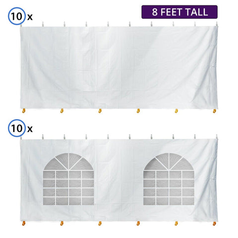 40' x 160' Party & Canopy Tent Premium Blockout Sidewall Kit