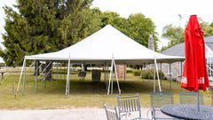 40x40 White Pole Party Tent for Sale