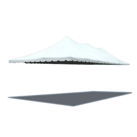 40' x 80' Premium Pole Party Tent Sectional Top - White