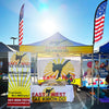Image of Custom Canopy Tent with Back Wall, Feather Flags & Table Cover