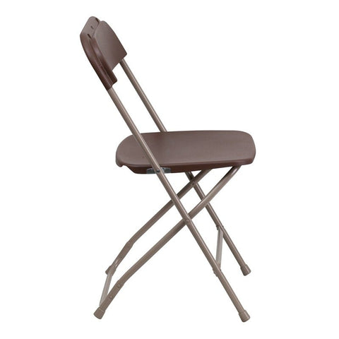 Brown Plastic Folding Chairs