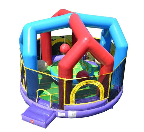Retro Inflatable Wrecking Ball Game with Blower and Accessories