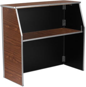 48" Portable Folding Bar, Walnut