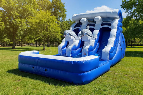 Oceana 15 Foot Double Lane Water Slide | Commercial Inflatable Water Slide - WS4180