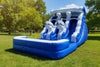 Image of Oceana 15 Foot Double Lane Water Slide | Commercial Inflatable Water Slide - WS4180