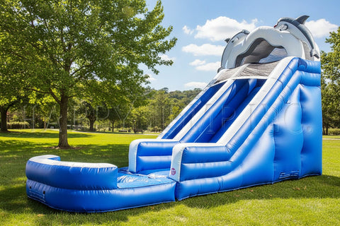 18 Foot Dolphin Inflatable Water Slide - WS4137